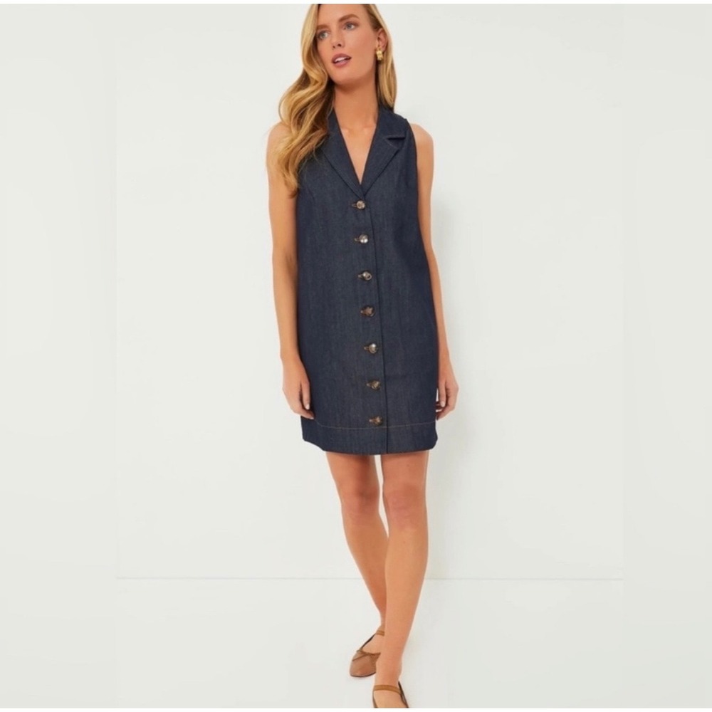 NWOT Tuckernuck Pomander Place Denim Sleeveless Micah Dress Casual Dress Size S - Picture 2 of 12